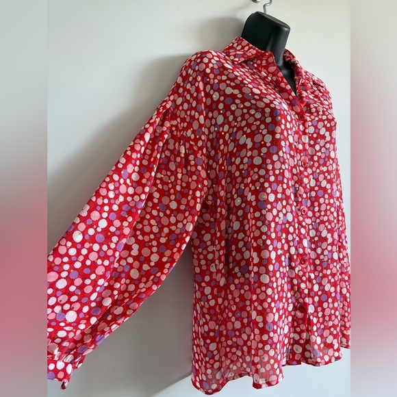 Molly Bracken Balloon Sleeves Shirt | Size Large - Picture 4 of 10